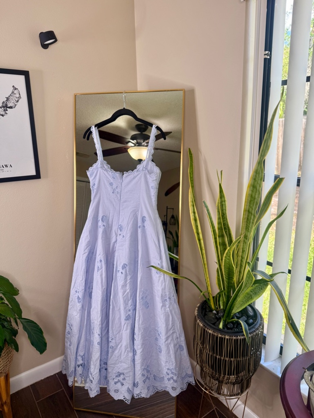 House of CB TATIANA Bluebell Lace + Cotton Broderie Anglais Midi Sundress NWOT - Picture 10 of 11